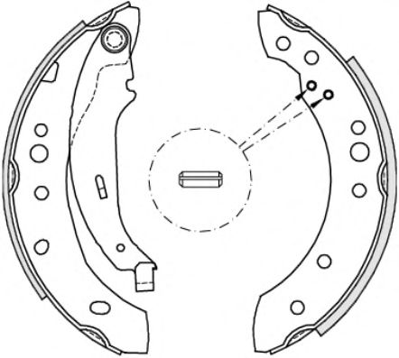 Тормозные колодки барабанные REMSA 4149.02