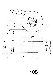 Натяжитель ремня ГРМ JAPANPARTS BE-105