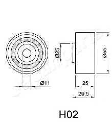 Натяжитель ремня ГРМ JAPANPARTS BE-H02