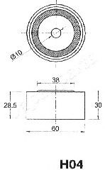 Натяжитель ремня ГРМ JAPANPARTS BE-H04