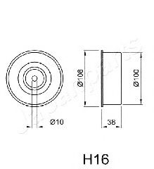 Натяжитель ремня ГРМ JAPANPARTS BE-H16