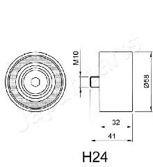 Натяжитель ремня ГРМ JAPANPARTS BE-H24