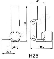 Успокоитель ремня ГРМ JAPANPARTS BE-H25
