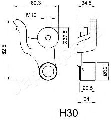 Натяжитель ремня ГРМ JAPANPARTS BE-H30
