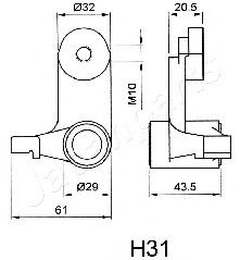 Натяжитель ремня ГРМ JAPANPARTS BE-H31