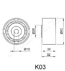 Натяжитель ремня ГРМ JAPANPARTS BE-K03