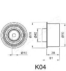 Натяжитель ремня ГРМ JAPANPARTS BE-K04