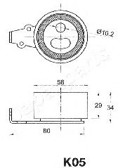 Натяжитель ремня ГРМ JAPANPARTS BE-K05