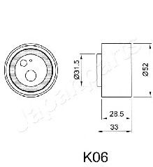 Натяжитель ремня ГРМ JAPANPARTS BE-K06