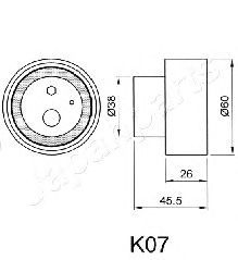 Натяжитель ремня ГРМ JAPANPARTS BE-K07