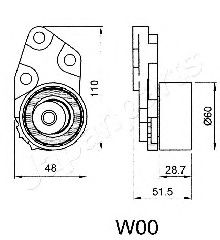 Натяжитель ремня ГРМ JAPANPARTS BE-W00