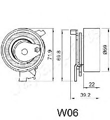 Натяжитель ремня ГРМ JAPANPARTS BE-W06
