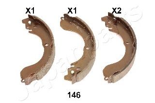 Тормозные колодки барабанные JAPANPARTS GF-146AF