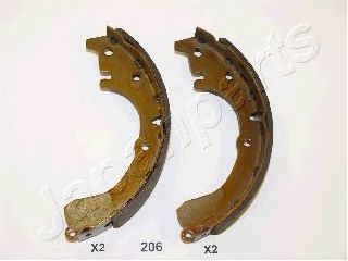 Тормозные колодки барабанные JAPANPARTS GF-206AF