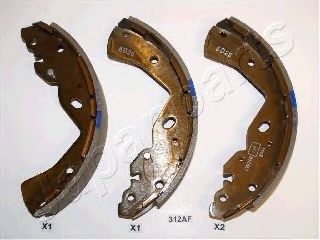 Тормозные колодки барабанные JAPANPARTS GF-312AF