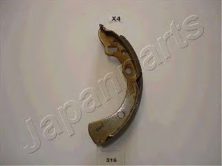 Тормозные колодки барабанные JAPANPARTS GF-316AF