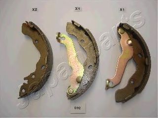 Тормозные колодки барабанные JAPANPARTS GF-592AF