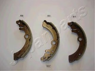 Тормозные колодки барабанные JAPANPARTS GF-822AF