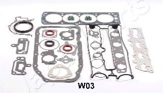 Комплект прокладок двигателя JAPANPARTS KM-W03