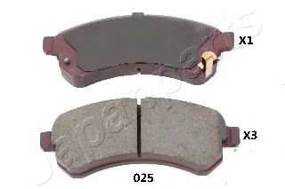 Тормозные колодки JAPANPARTS PA-025AF