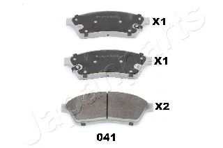 Тормозные колодки JAPANPARTS PA-041AF