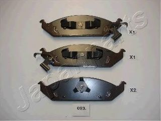 Тормозные колодки JAPANPARTS PA-093AF