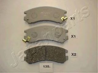 Тормозные колодки JAPANPARTS PA-135AF