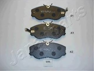 Тормозные колодки JAPANPARTS PA-140AF