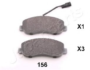 Тормозные колодки JAPANPARTS PA-156AF