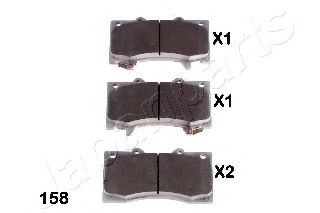 Тормозные колодки JAPANPARTS PA-158AF