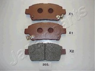 Тормозные колодки JAPANPARTS PA-203AF