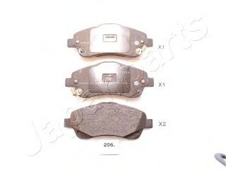 Тормозные колодки JAPANPARTS PA-206AF
