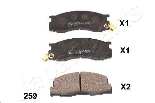 Тормозные колодки JAPANPARTS PA-259AF