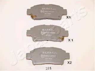 Тормозные колодки JAPANPARTS PA-281AF
