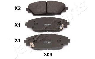 Тормозные колодки JAPANPARTS PA-309AF