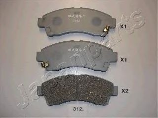Тормозные колодки JAPANPARTS PA-312AF