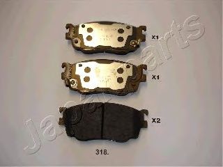Тормозные колодки JAPANPARTS PA-318AF