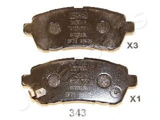 Тормозные колодки JAPANPARTS PA-343AF