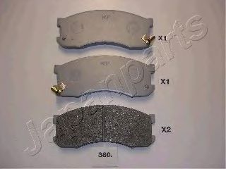 Тормозные колодки JAPANPARTS PA-380AF