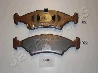 Тормозные колодки JAPANPARTS PA-398AF