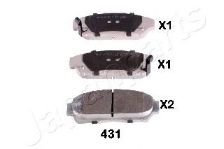 Тормозные колодки JAPANPARTS PA-431AF
