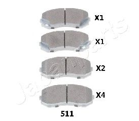 Тормозные колодки JAPANPARTS PA-511AF
