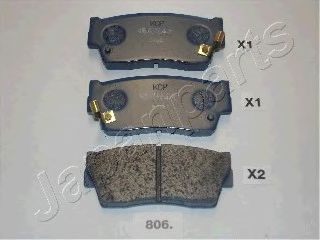 Тормозные колодки JAPANPARTS PA-806AF