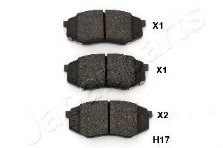 Тормозные колодки JAPANPARTS PA-H17AF
