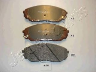 Тормозные колодки JAPANPARTS PA-K08AF