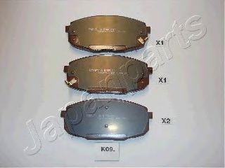 Тормозные колодки JAPANPARTS PA-K09AF