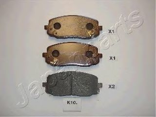 Тормозные колодки JAPANPARTS PA-K10AF