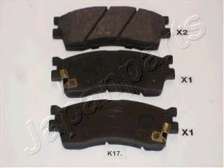 Тормозные колодки JAPANPARTS PA-K17AF