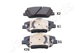 Тормозные колодки JAPANPARTS PA-K26AF