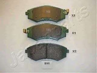Тормозные колодки JAPANPARTS PA-S02AF